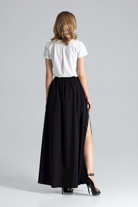 Elegant Side-Slit Maxi Skirt