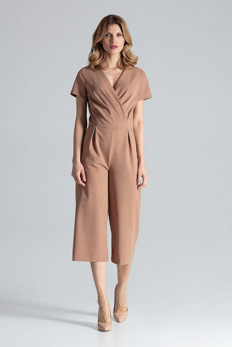 Elegant V-Neck Wide-Leg Jumpsuit for Effortless Style