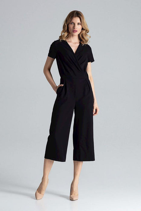 Elegant V-Neck Wide-Leg Jumpsuit for Effortless Style