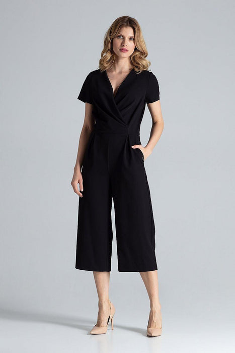 Elegant V-Neck Wide-Leg Jumpsuit for Effortless Style