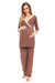 Chic Lace-Embellished Maternity & Nursing Pajama Set