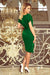 Emerald Green Asymmetrical Belted Daydress by Numoco