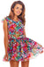 Floral Heart Neckline Chiffon Mini Dress for Effortless Summer Elegance