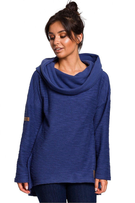 Chic Asymmetrical Knit Sweatshirt for Ultimate Comfort