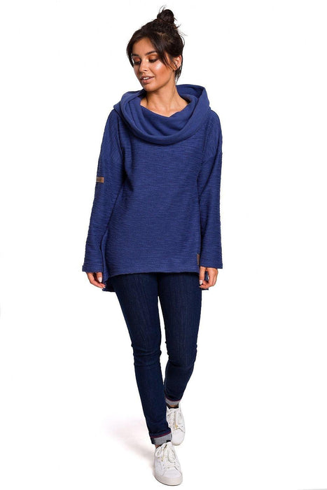 Chic Asymmetrical Knit Sweatshirt for Ultimate Comfort