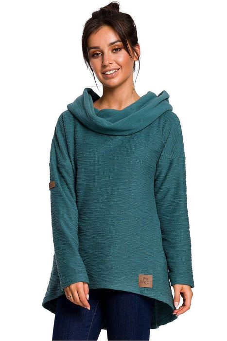 Chic Asymmetrical Knit Sweatshirt for Ultimate Comfort