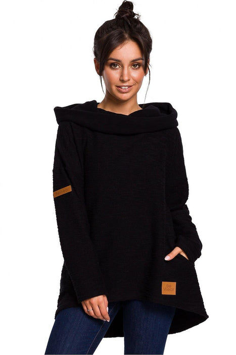 Chic Asymmetrical Knit Sweatshirt for Ultimate Comfort