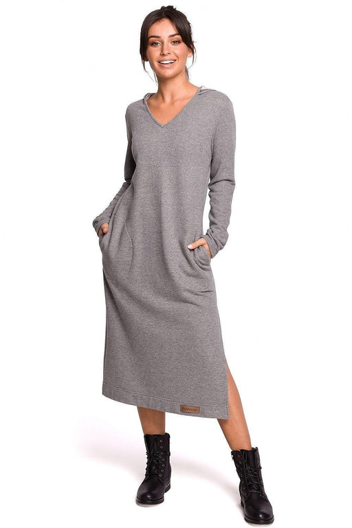 Heartfelt Casual Hooded Dress - Relaxed Daydress with Pockets