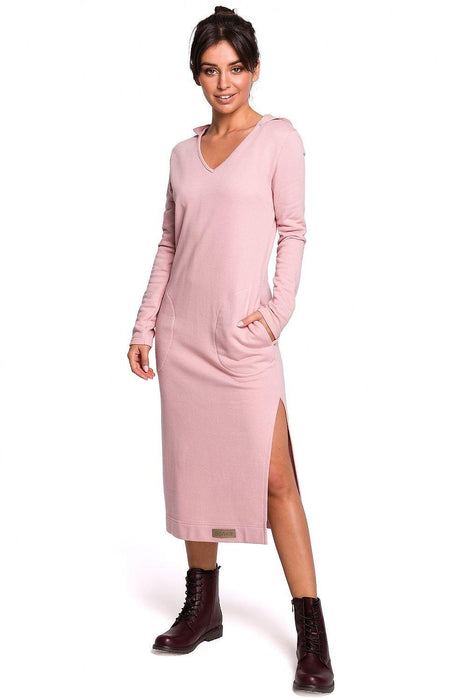 Heartfelt Casual Hooded Dress - Relaxed Daydress with Pockets