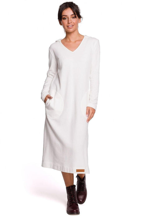 Heartfelt Casual Hooded Dress - Relaxed Daydress with Pockets