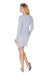 Ribbed Cotton Long-Sleeve Mini Dress with High Collar