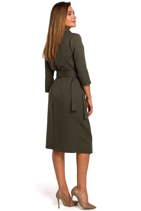 Elegant Shawl Collar Daydress