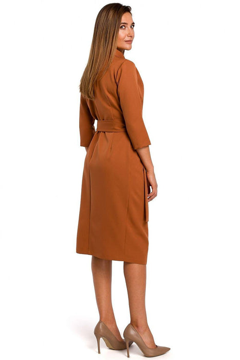 Elegant Shawl Collar Daydress