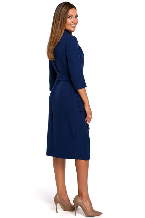 Elegant Shawl Collar Daydress