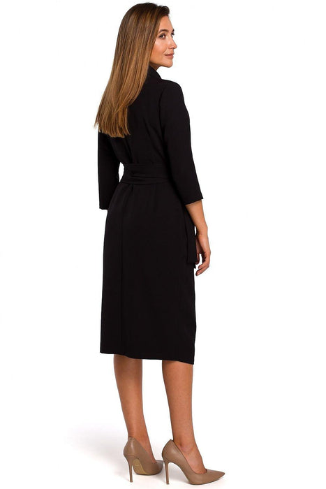 Elegant Shawl Collar Daydress