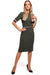 Elegant Two-Tone Piped Daydress