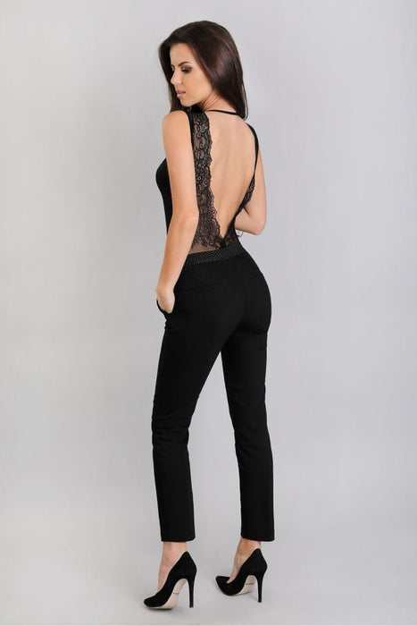 Elegant Lace-Trimmed Shapewear Bodysuit