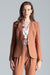 Chic Tailored Patterned Blazer with Waist Definition