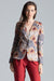 Chic Tailored Patterned Blazer with Waist Definition