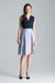 Elegant Asymmetrical Pleated Midi Skirt with Convenient Side Zipper