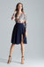 Elegant Asymmetrical Pleated Midi Skirt with Convenient Side Zipper