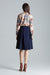 Elegant Asymmetrical Pleated Midi Skirt with Convenient Side Zipper