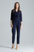 Stylish Printed Jumpsuit with Sophisticated Wrap Neckline and Fitted Waist