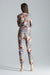 Stylish Printed Jumpsuit with Sophisticated Wrap Neckline and Fitted Waist