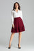 Stylish Striped Flared Skirt with Frill Detail