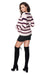 Maternity Stylish Striped Knit Sweater with Peekaboo Design