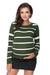 Maternity Stylish Striped Knit Sweater with Peekaboo Design