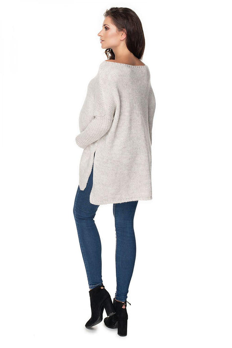 Maternity Stylish Side-Slit Knit Sweater