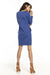 Stylish V-Neck Cotton Blend Dress with Convenient Hidden Pockets