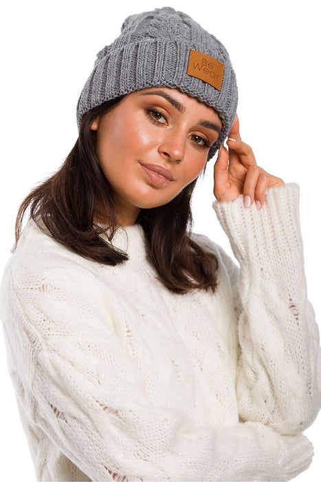 Plaid Knit Beanie with Logo Patch for Ultimate Warmth and Style