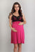 Chic Fuchsia Lace Maternity Chemise with Nursing Access