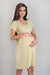 Charming Pastel Yellow Lace-Accented Maternity Nightgown