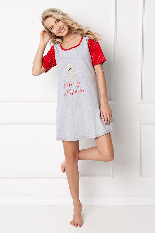 Festive Gingerbread Christmas Nightgown by Aruelle