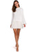 Chic Stand-Up Collar Cocktail Dress with Flared Sleeves