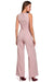 Chic Striped Jumpsuit with Crosswise Design for Stylish Events