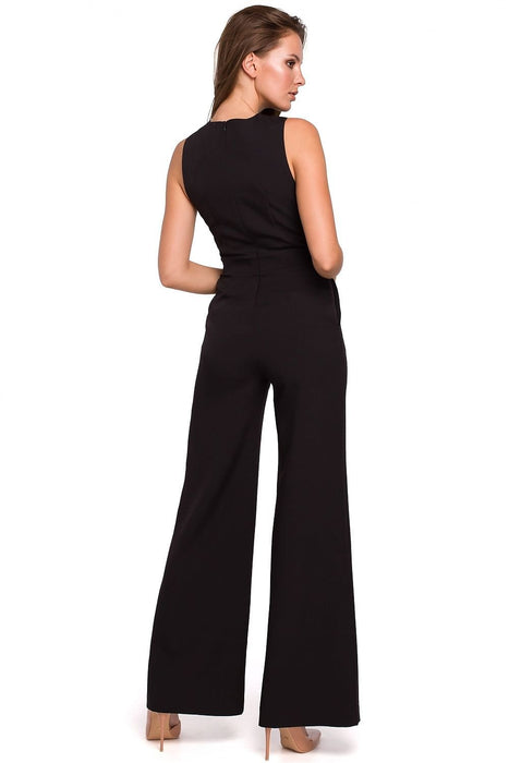 Chic Striped Jumpsuit with Crosswise Design for Stylish Events