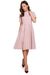 Elegant Ruffled Daydress with Rolled Collar