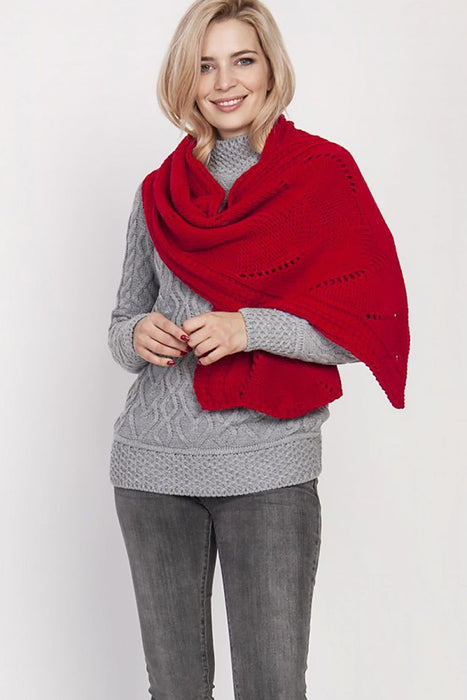 Elegant Knit Wrap - Exquisite Shawl with Detailed Patterns