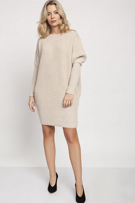 Chic Off-Shoulder Oversized Knit Sweater Tunic