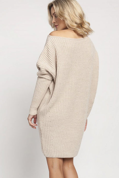 Chic Off-Shoulder Oversized Knit Sweater Tunic