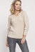 Elegant V-Neck Sweater with Stylish Pleated Details