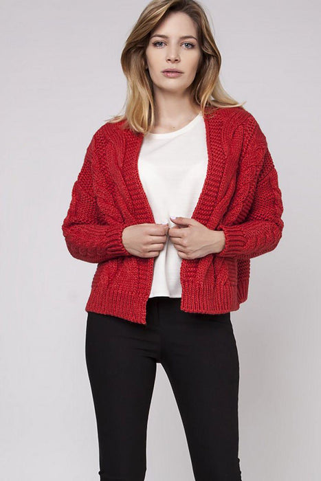 Elegant Braided Knit Cardigan MKM