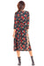 Chic Midi Dress with Stylish Prints and Complementary Waist Belt