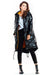 Sleek Modern Oversized Glossy Coat with Snap Fastening