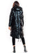 Sleek Modern Oversized Glossy Coat with Snap Fastening