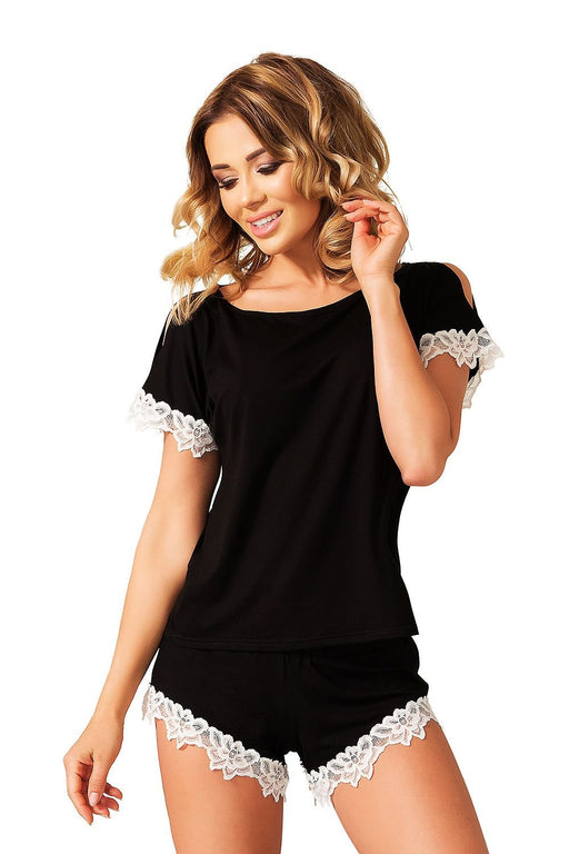 Elegant Lace-Embellished Viscose Sleepwear Set